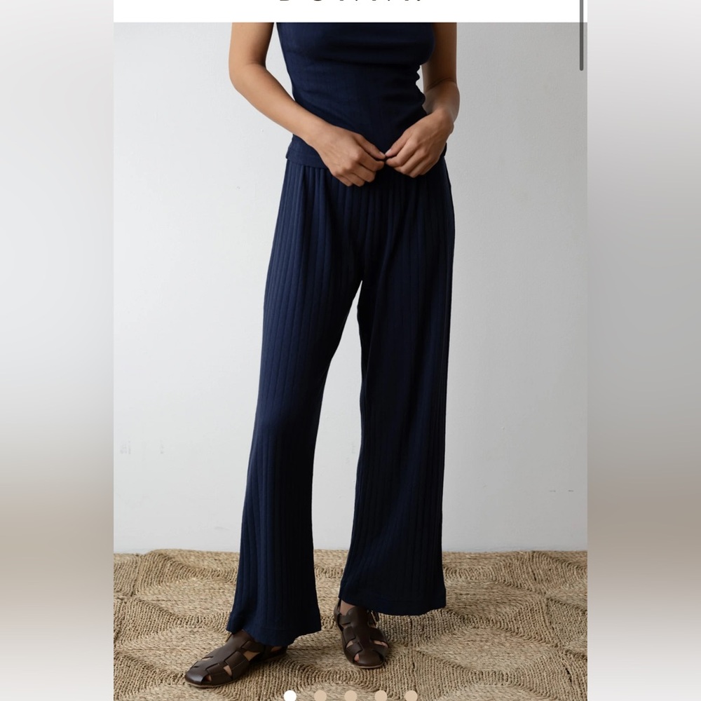 Donni The Pointelle Simple Crop Pant